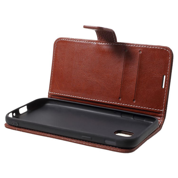 For Samsung Galaxy J3 (2017) EU Version / J3 Pro (2017) Litchi Grain Wallet Leather Mobile Phone Folio Case - Brown-5