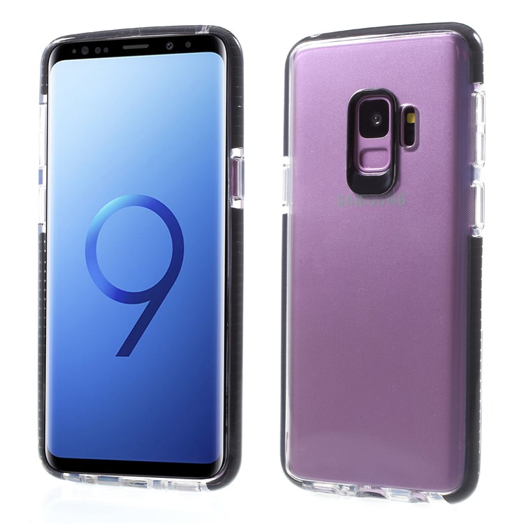 Clear TPU + PC Back Phone Case for Samsung Galaxy S9 G960 - Black-1