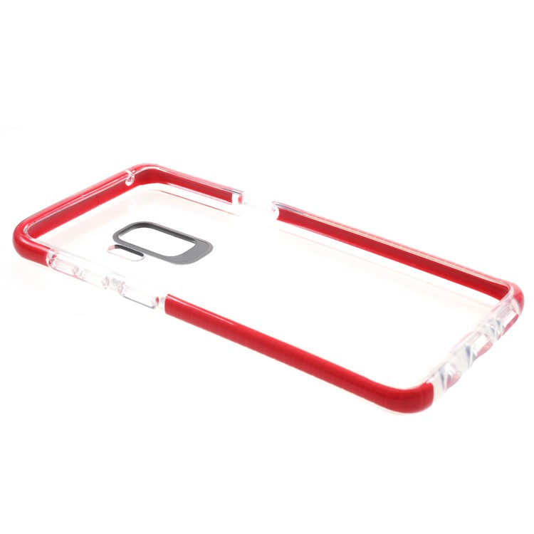 Clear TPU + PC Back Phone Shell for Samsung Galaxy S9 G960 - Red-5