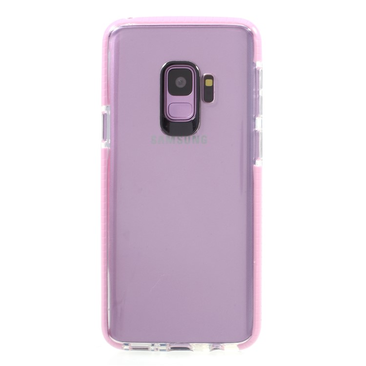 Clear TPU + PC Back Mobile Case for Samsung Galaxy S9 G960 - Pink-1