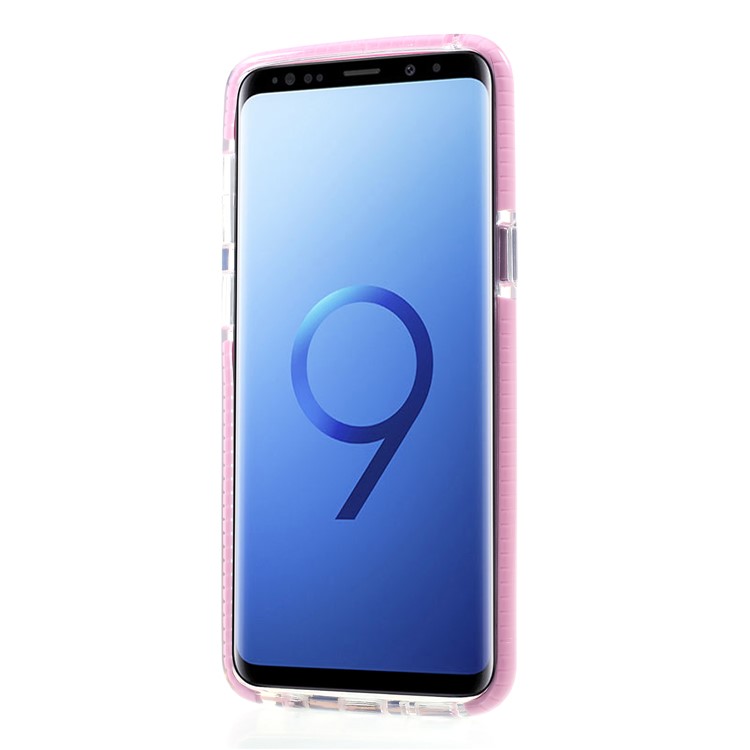 Clear TPU + PC Back Mobile Case for Samsung Galaxy S9 G960 - Pink-2