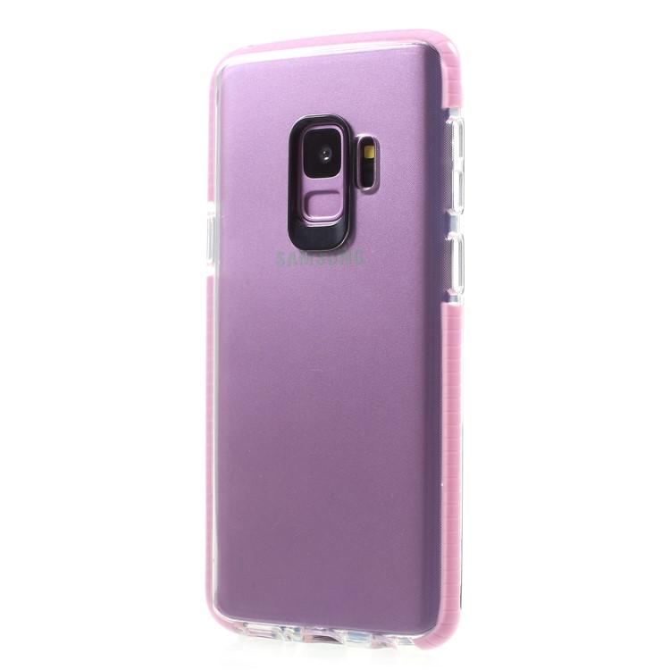 Clear TPU + PC Back Mobile Case for Samsung Galaxy S9 G960 - Pink-3