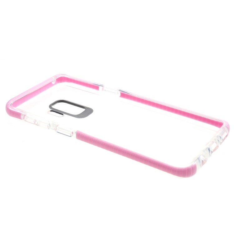 Clear TPU + PC Back Mobile Case for Samsung Galaxy S9 G960 - Pink-5