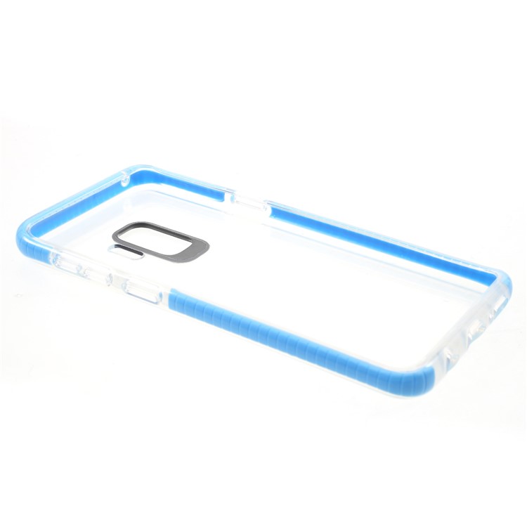 Прозрачный TPU + PC Back Case Аксессуар Для Samsung Galaxy S9 G960 - Синий-5