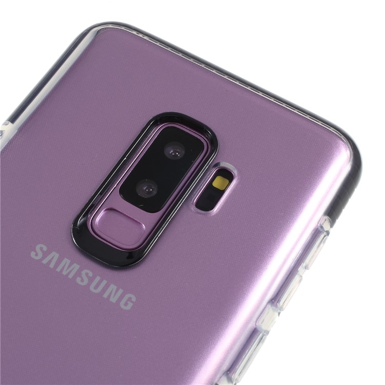 Clear TPU + PC Back Phone Case for Samsung Galaxy S9 Plus G965 - Black-3