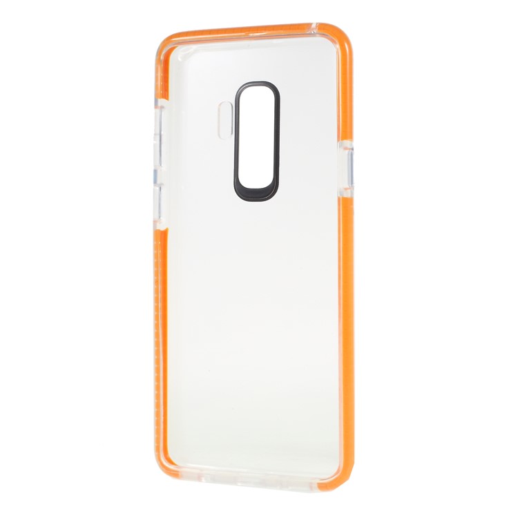 Clear TPU + PC Back Protective Case for Samsung Galaxy S9 Plus G965 - Orange-4
