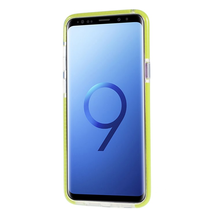 Clear TPU + PC Back Phone Hybrid Cover for Samsung Galaxy S9 Plus G965 - Yellow-2