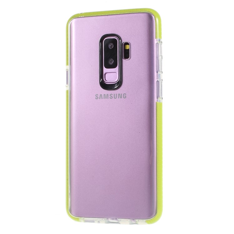 Clear TPU + PC Back Phone Hybrid Cover for Samsung Galaxy S9 Plus G965 - Yellow-3
