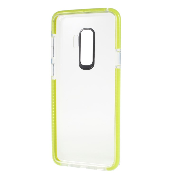 Clear TPU + PC Back Phone Hybrid Cover for Samsung Galaxy S9 Plus G965 - Yellow-4