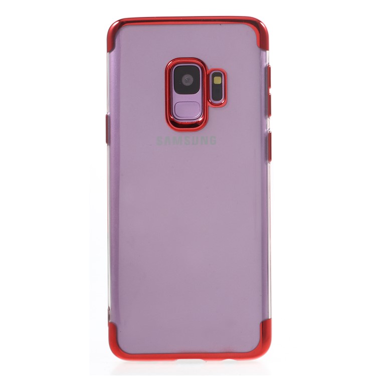 Electroplated Soft TPU Back Case for Samsung Galaxy S9 G960 - Red-2