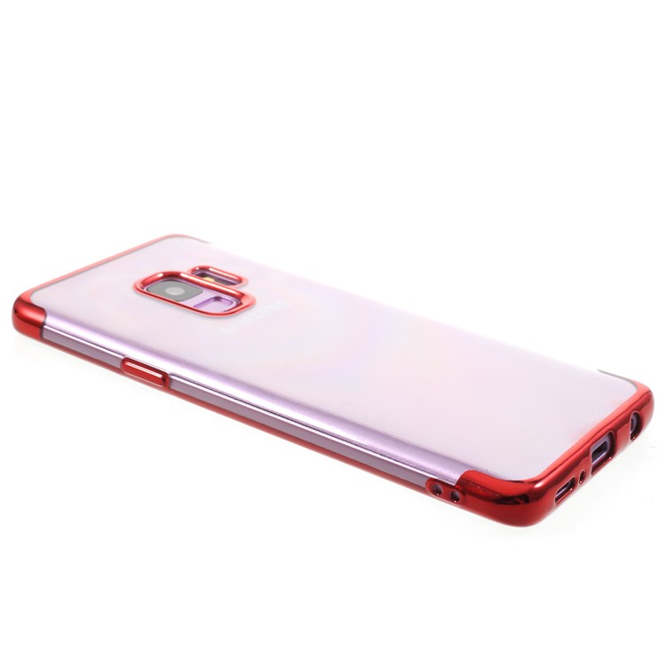 Electroplated Soft TPU Back Case for Samsung Galaxy S9 G960 - Red-3