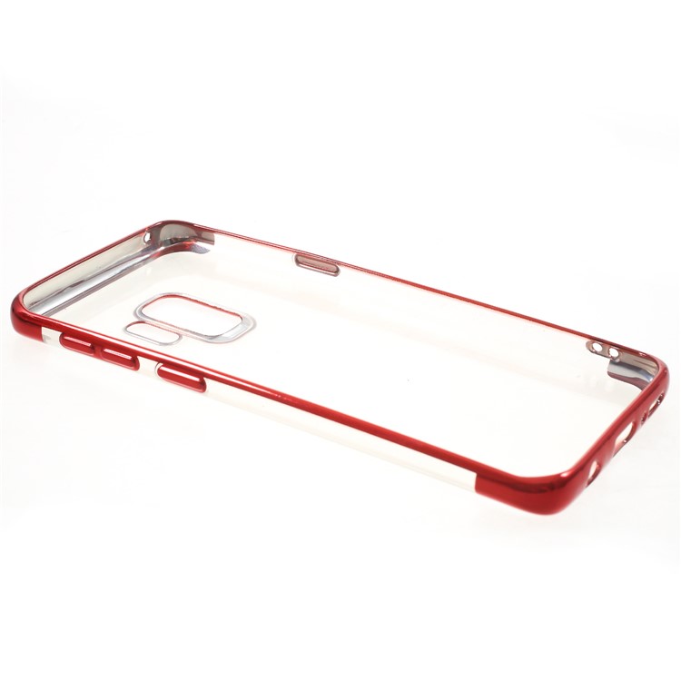 Electroplated Soft TPU Back Case for Samsung Galaxy S9 G960 - Red-4