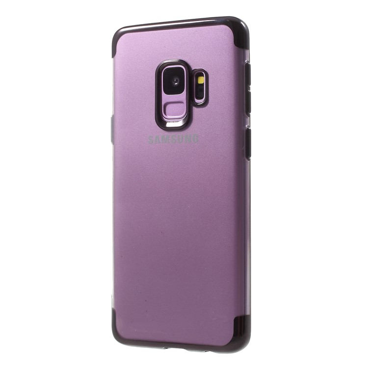 Electroplated Soft TPU Back Cover for Samsung Galaxy S9 G960 - Black-3