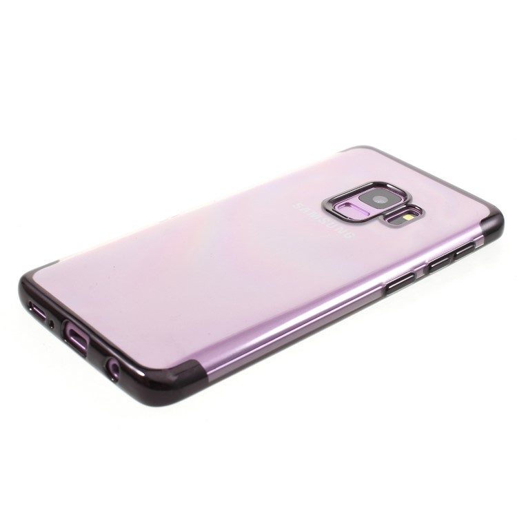 Electroplated Soft TPU Back Cover for Samsung Galaxy S9 G960 - Black-4