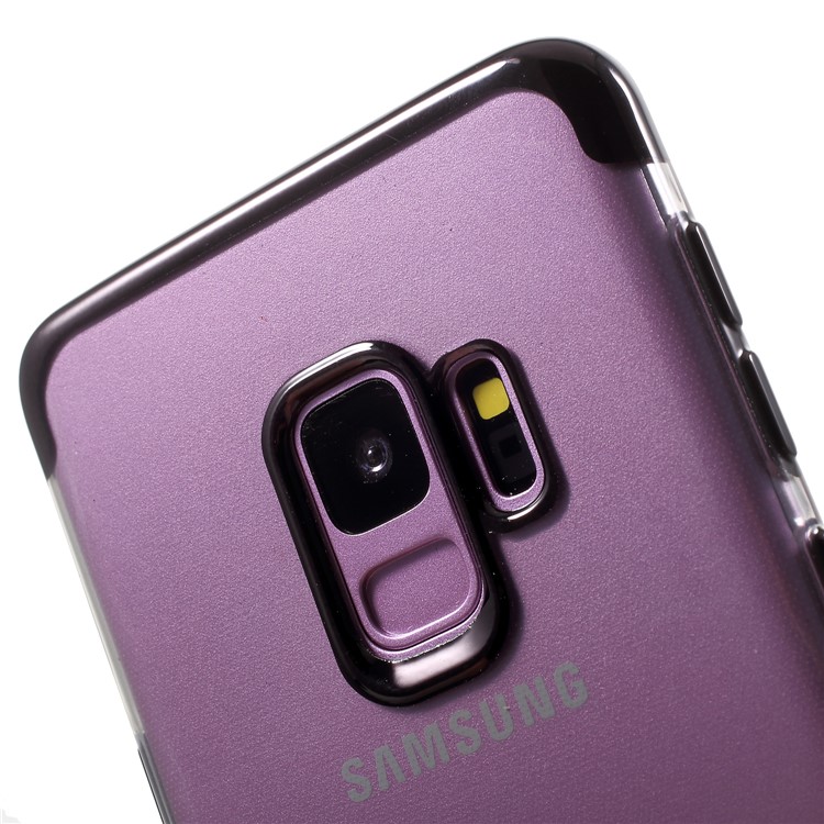 Electroplated Soft TPU Back Cover for Samsung Galaxy S9 G960 - Black-5
