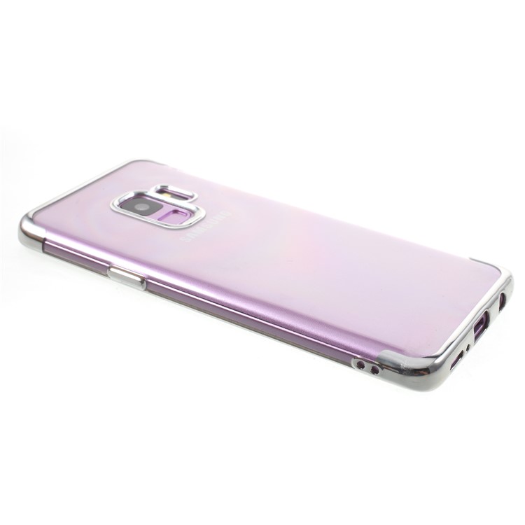 Electroplated Soft TPU Back Phone Case for Samsung Galaxy S9 G960 - Silver-4