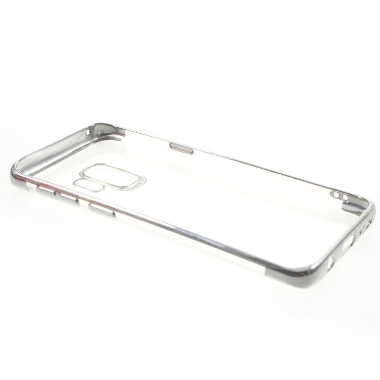 Electroplated Soft TPU Back Phone Case for Samsung Galaxy S9 G960 - Silver-5