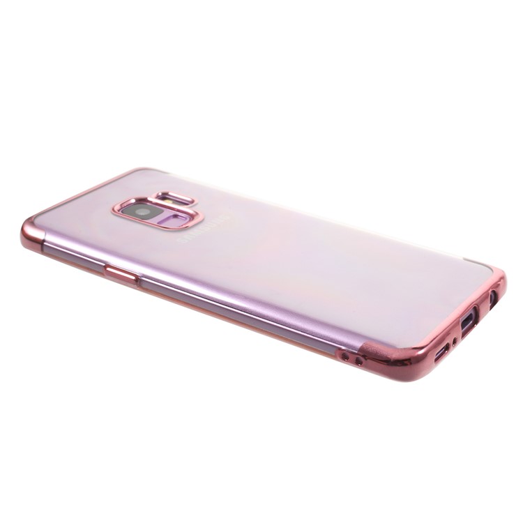 Electroplated Soft TPU Back Protector Case for Samsung Galaxy S9 G960 - Rose Gold-4