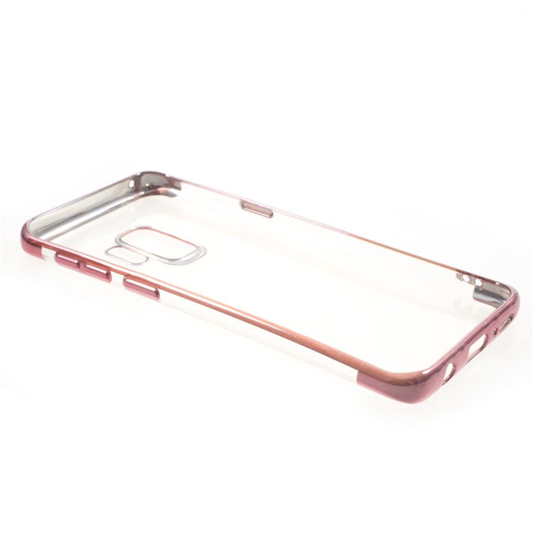 Electroplated Soft TPU Back Protector Case for Samsung Galaxy S9 G960 - Rose Gold-5