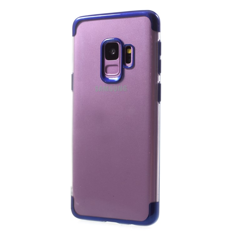 Electroplated Soft TPU Back Case Accessory for Samsung Galaxy S9 G960 - Blue-3