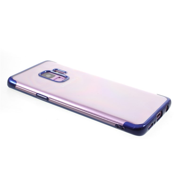 Electroplated Soft TPU Back Case Accessory for Samsung Galaxy S9 G960 - Blue-4