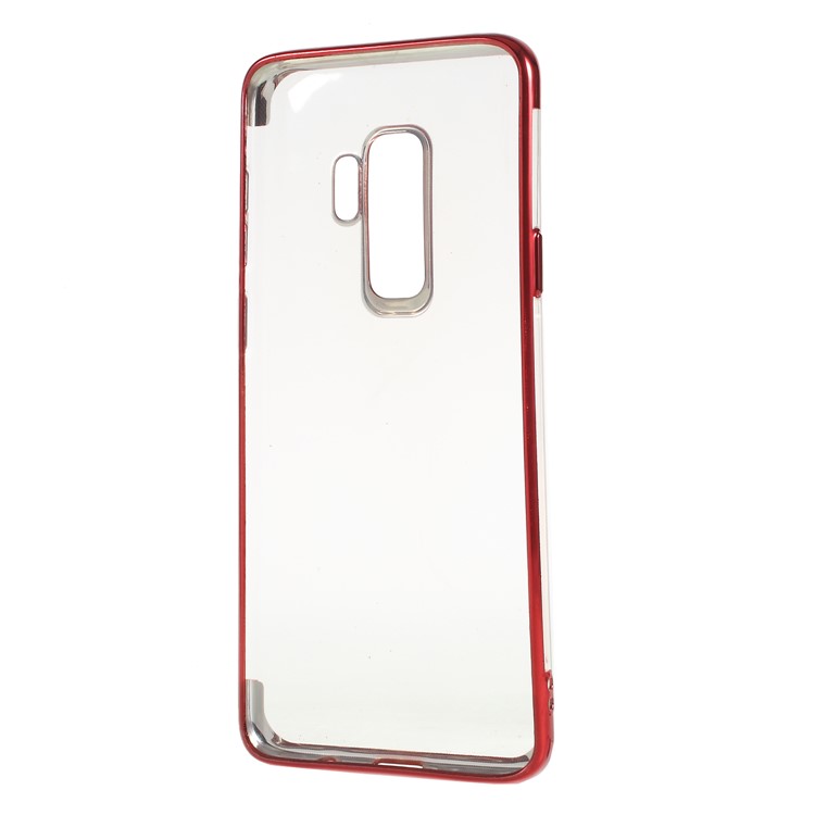 Electroplating Edges TPU Back Cover for Samsung Galaxy S9 Plus SM-G965 - Red-4