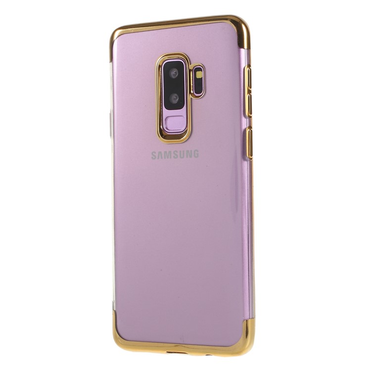 Electroplating Edges TPU Back Casing for Samsung Galaxy S9+ SM-G965 - Gold-3