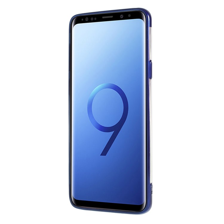 Electroplating Edges TPU Mobile Phone Case for Samsung Galaxy S9+ SM-G965 - Blue-2