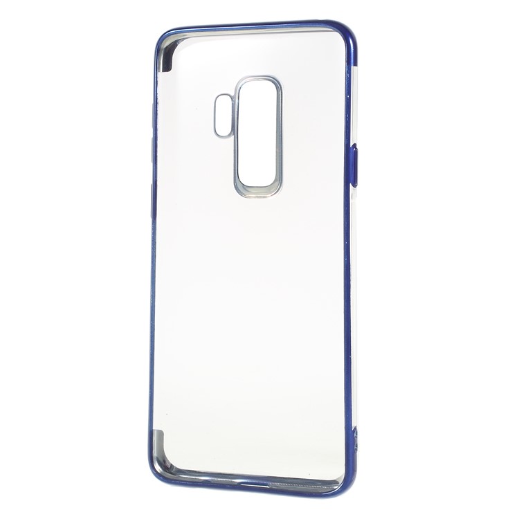 Electroplating Edges TPU Mobile Phone Case for Samsung Galaxy S9+ SM-G965 - Blue-4