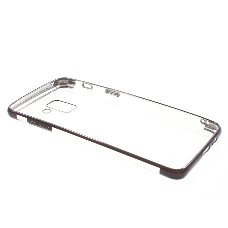 Electroplating Edges TPU Gel Cover for Samsung Galaxy A8 (2018) - Black-7