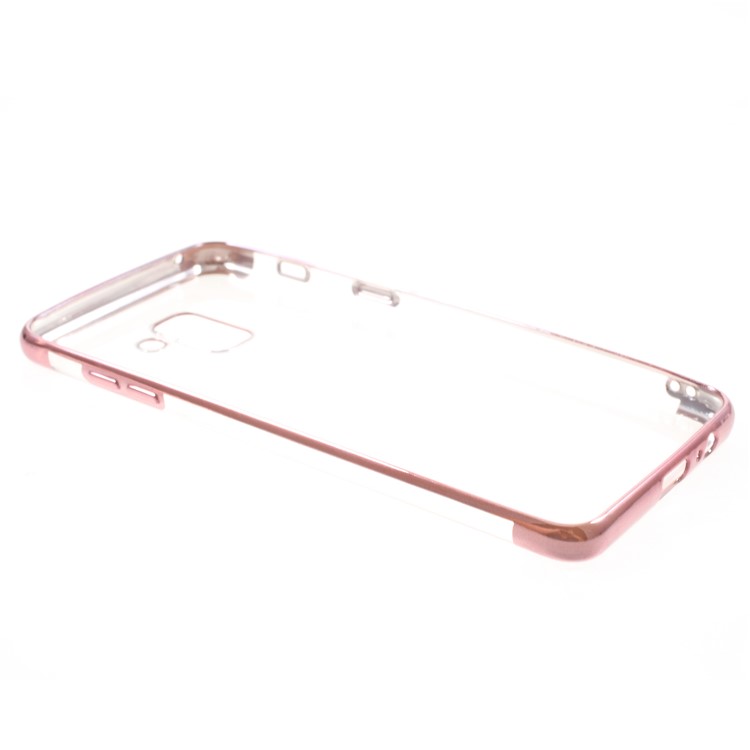 Electroplating Edges TPU Back Case for Samsung Galaxy A8 (2018) - Rose Gold-5