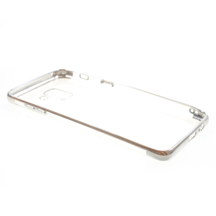 Plated Edges TPU Mobile Coverfor Samsung Galaxy A8 Plus (2018) - Silver-5