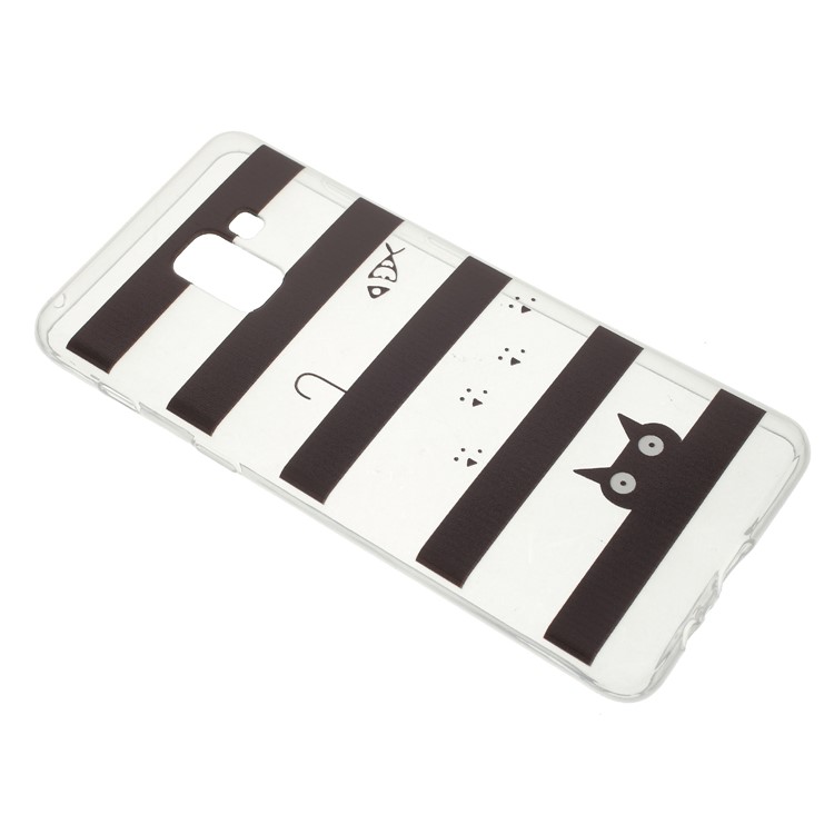 Pattern Printing TPU Back Case for Samsung Galaxy A8 (2018) - Stripes Pattern-2
