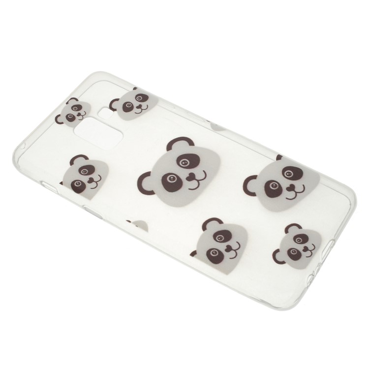 Pattern Printing TPU Shell Cover Case for Samsung Galaxy A8 (2018) - Panda Pattern-2