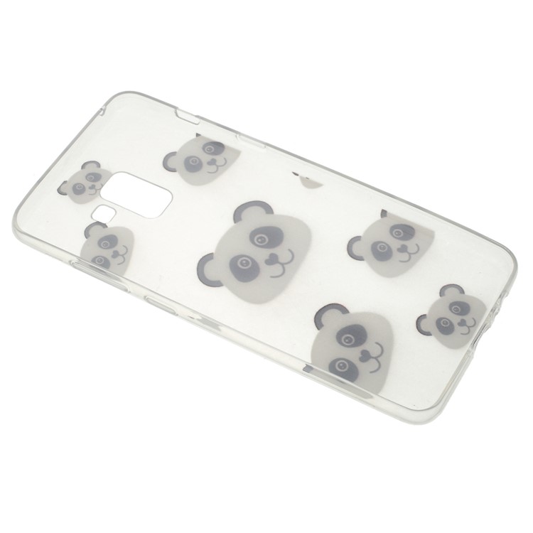 Pattern Printing TPU Shell Cover Case for Samsung Galaxy A8 (2018) - Panda Pattern-3