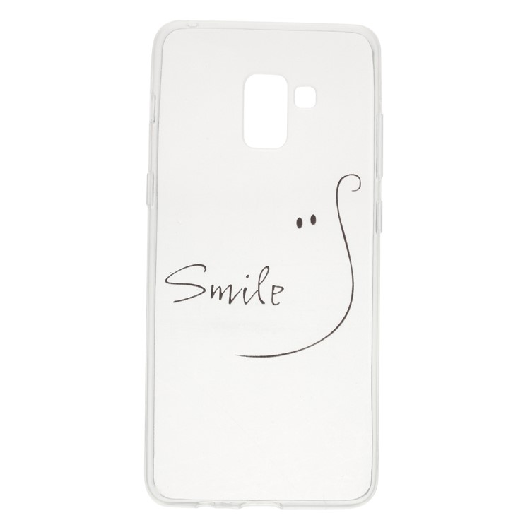 Custodia Morbida TPU Stampa Modello Per Samsung Galaxy A8 (2018) - Modello SMILE-1