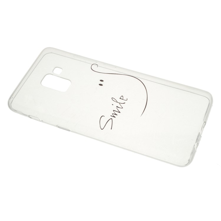 Custodia Morbida TPU Stampa Modello Per Samsung Galaxy A8 (2018) - Modello SMILE-2