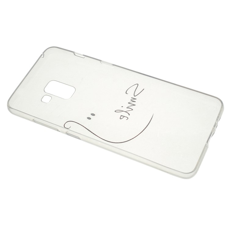 Custodia Morbida TPU Stampa Modello Per Samsung Galaxy A8 (2018) - Modello SMILE-3