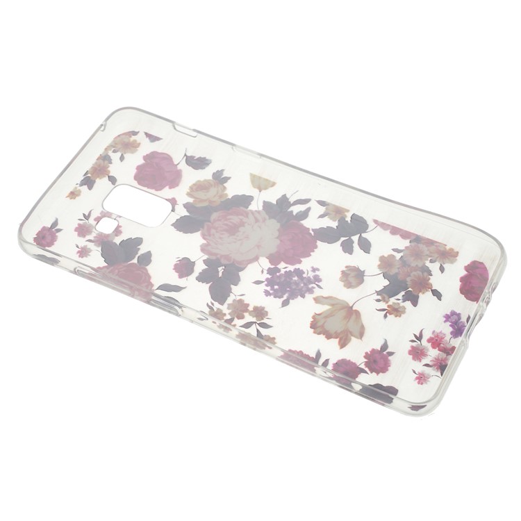 Pattern Printing TPU Flexible Case for Samsung Galaxy A8 (2018) - Vivid Flowers-3