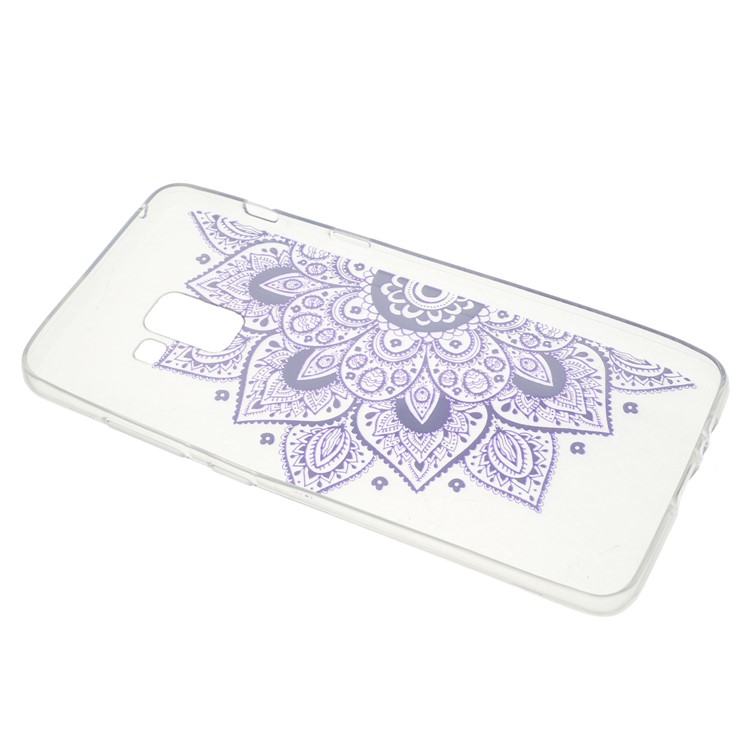 Pattern Printing TPU Cover Phone Case for Samsung Galaxy A8 (2018) - Purple Flower-3