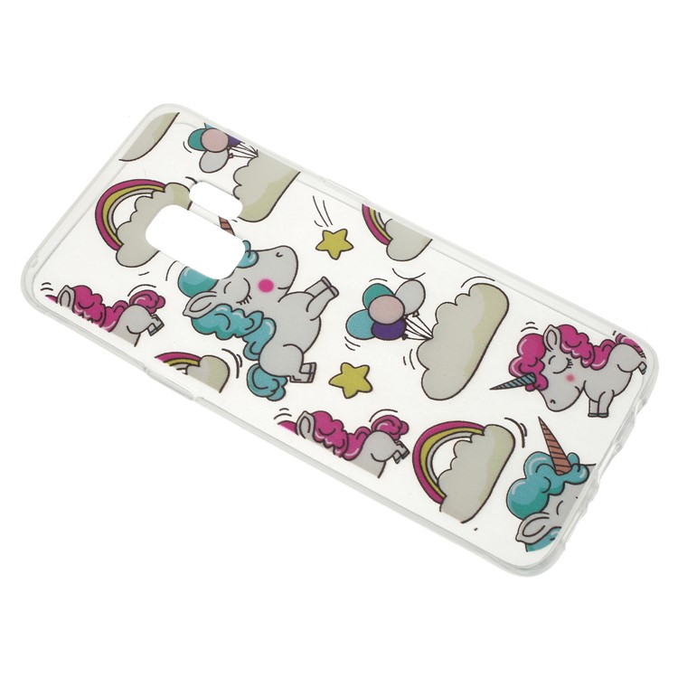 Pattern Printing Soft TPU Protective Shell for Samsung Galaxy S9 SM-G960 - Shy unicorns-2