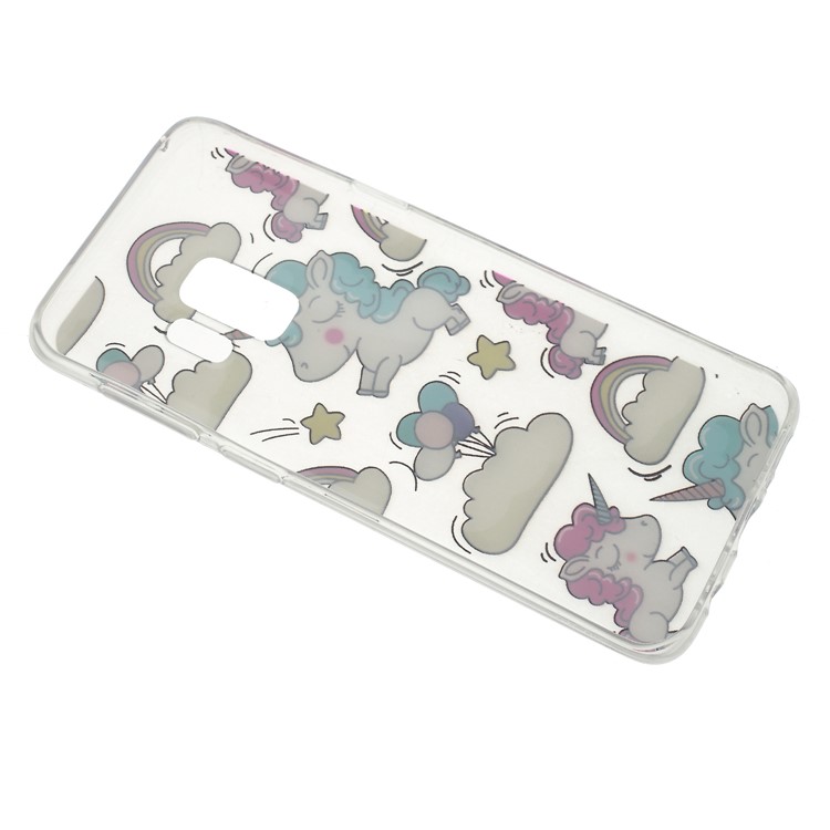 Pattern Printing Soft TPU Protective Shell for Samsung Galaxy S9 SM-G960 - Shy unicorns-3
