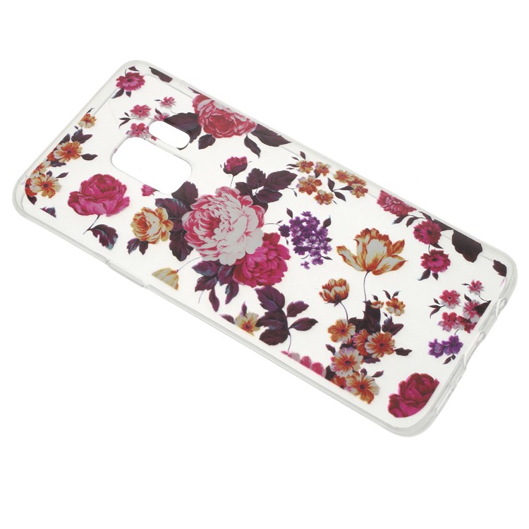 Pattern Printing Soft TPU Phone Accessory for Samsung Galaxy S9 SM-G960 - Blooming Peony-2