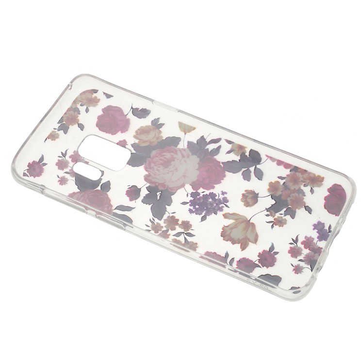Pattern Printing Soft TPU Phone Accessory for Samsung Galaxy S9 SM-G960 - Blooming Peony-3