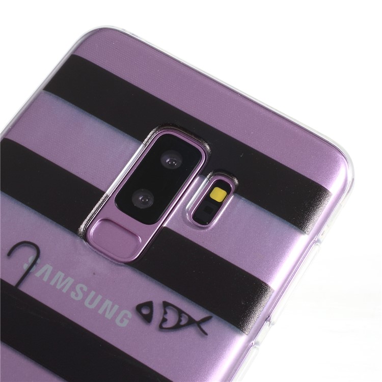 Ultra Thin Patterned Soft TPU Case for Samsung Galaxy S9 Plus SM-G965 - Cat and Stripes-3