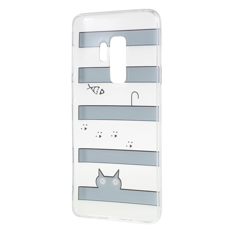 Ultra Thin Patterned Soft TPU Case for Samsung Galaxy S9 Plus SM-G965 - Cat and Stripes-5
