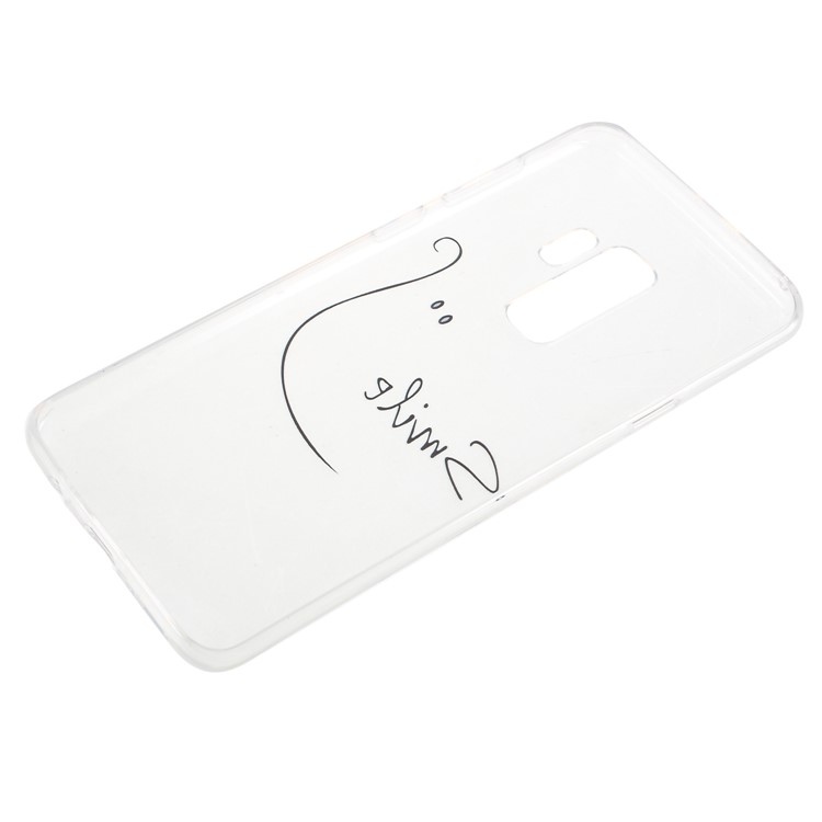 Ultra Thin Patterned Soft TPU Casing for Samsung Galaxy S9 Plus SM-G965 - Smile-3