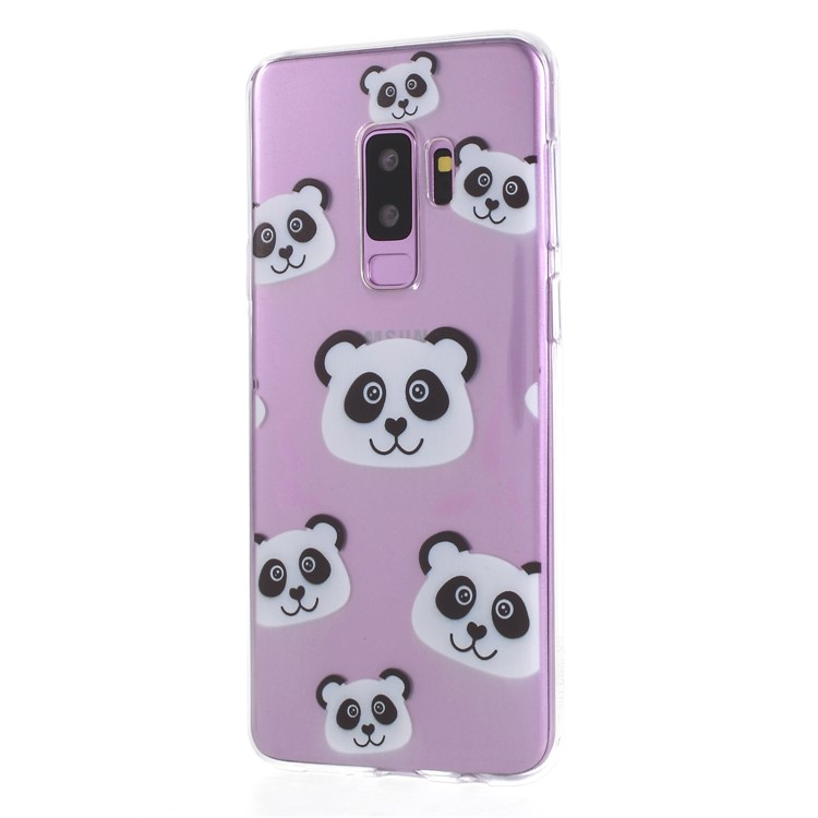 Ultra Thin Patterned Soft TPU Mobile Phone Case for Samsung Galaxy S9 Plus SM-G965 - Cute Pandas-2