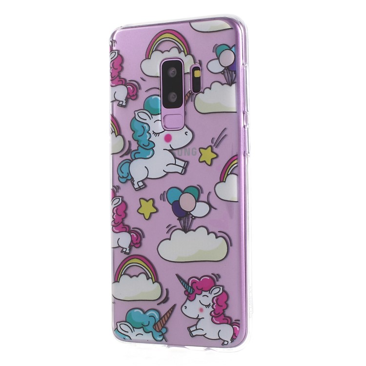 Ultra Thin Patterned Soft TPU Mobile Phone Cover for Samsung Galaxy S9+ SM-G965 - Shy Unicorns-2