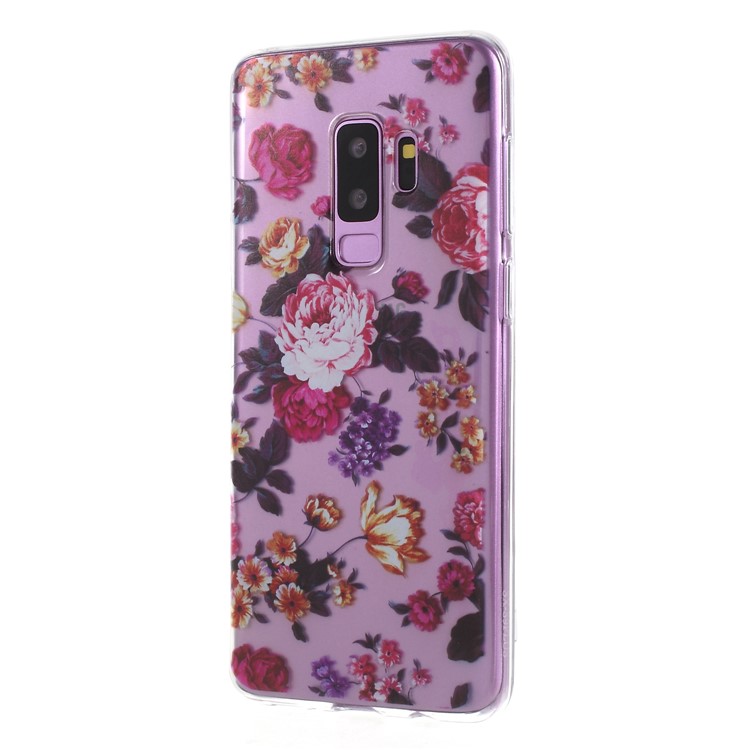 Ultra Thin Patterned Soft TPU Cell Phone Cover for Samsung Galaxy S9+ SM-G965 - Roses-2
